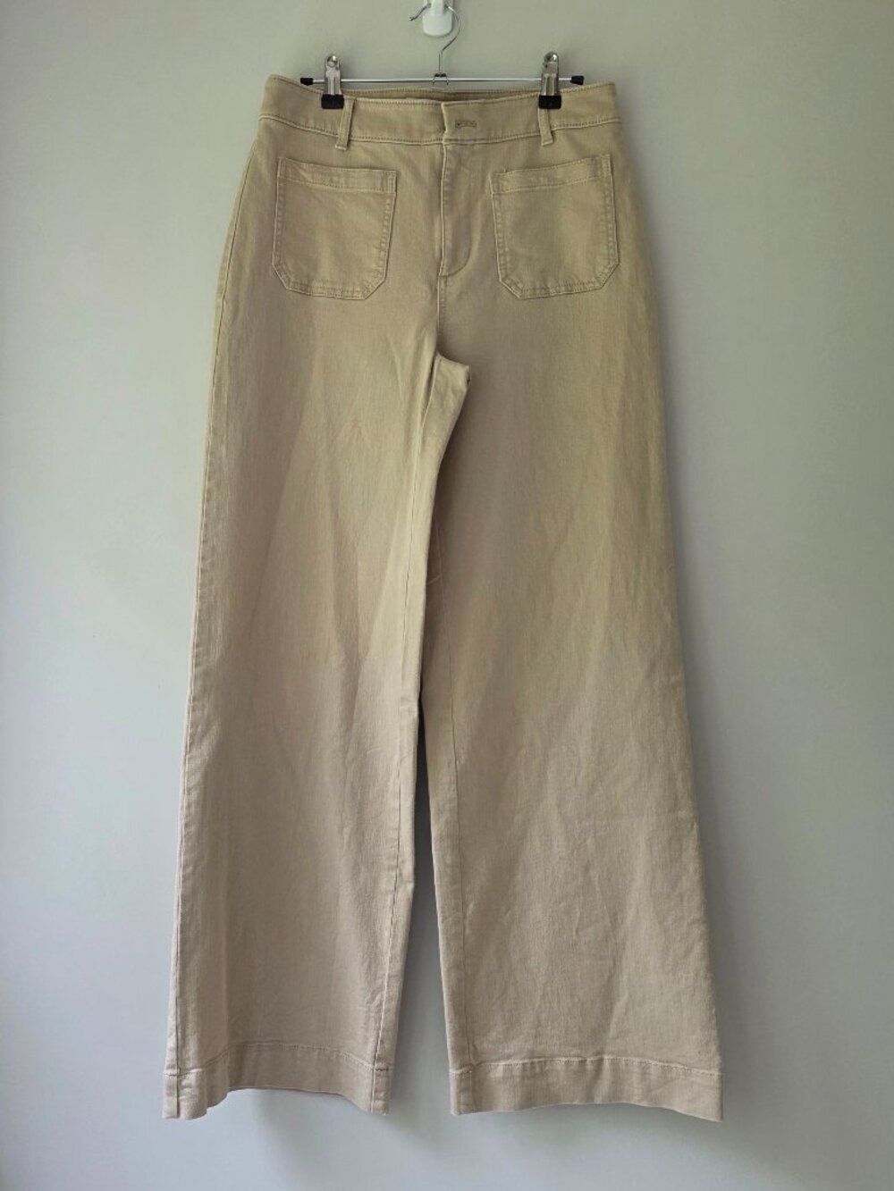 LOFT Palmer Wide Leg Khaki Pants | 4 | High Rise Pockets Zip Fly LIKE NEW